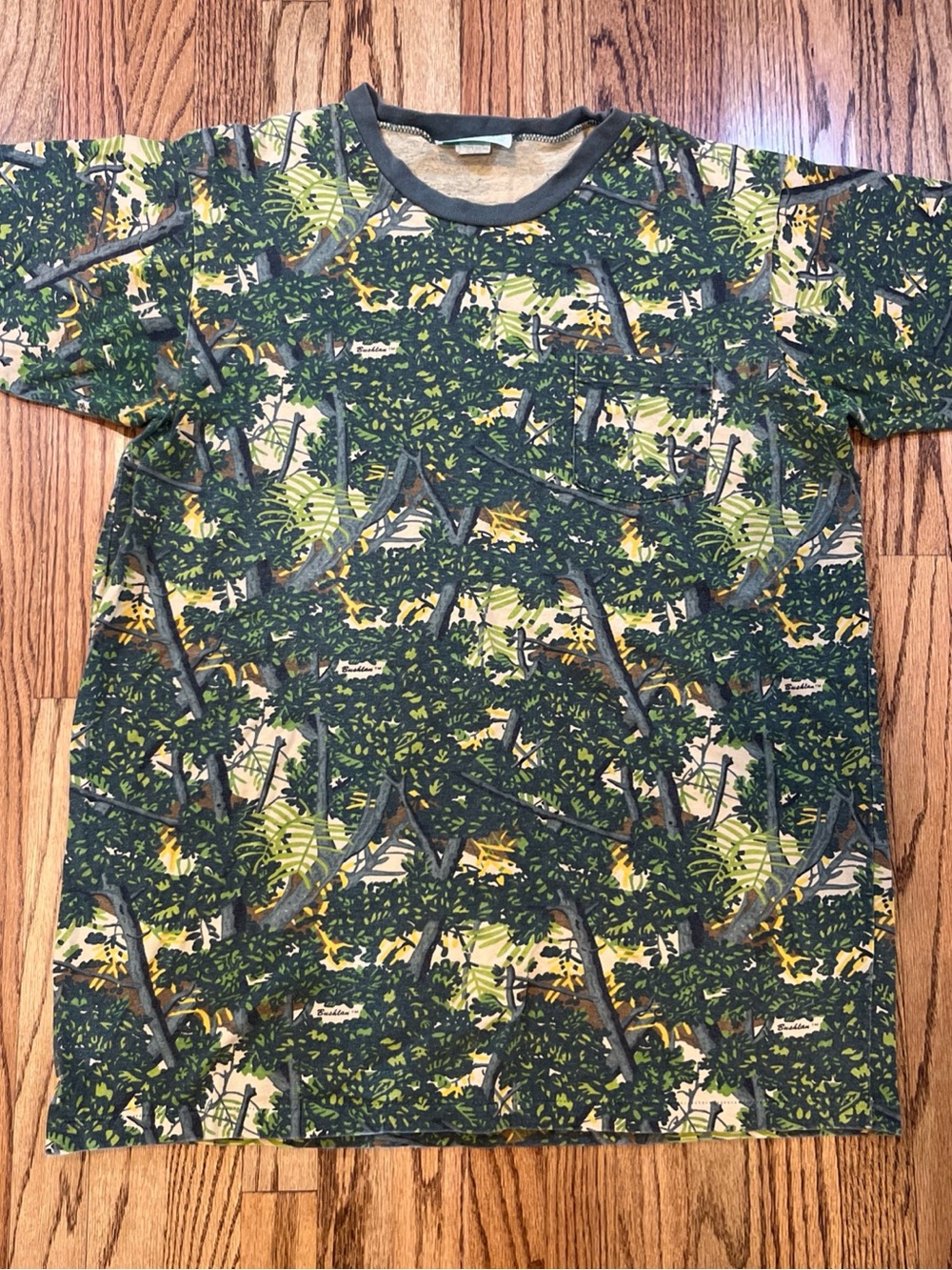 Vtg Bushlan Camouflage Shirt Men 2XL Green Hunting Outdoor Skater USA Grunge XXL